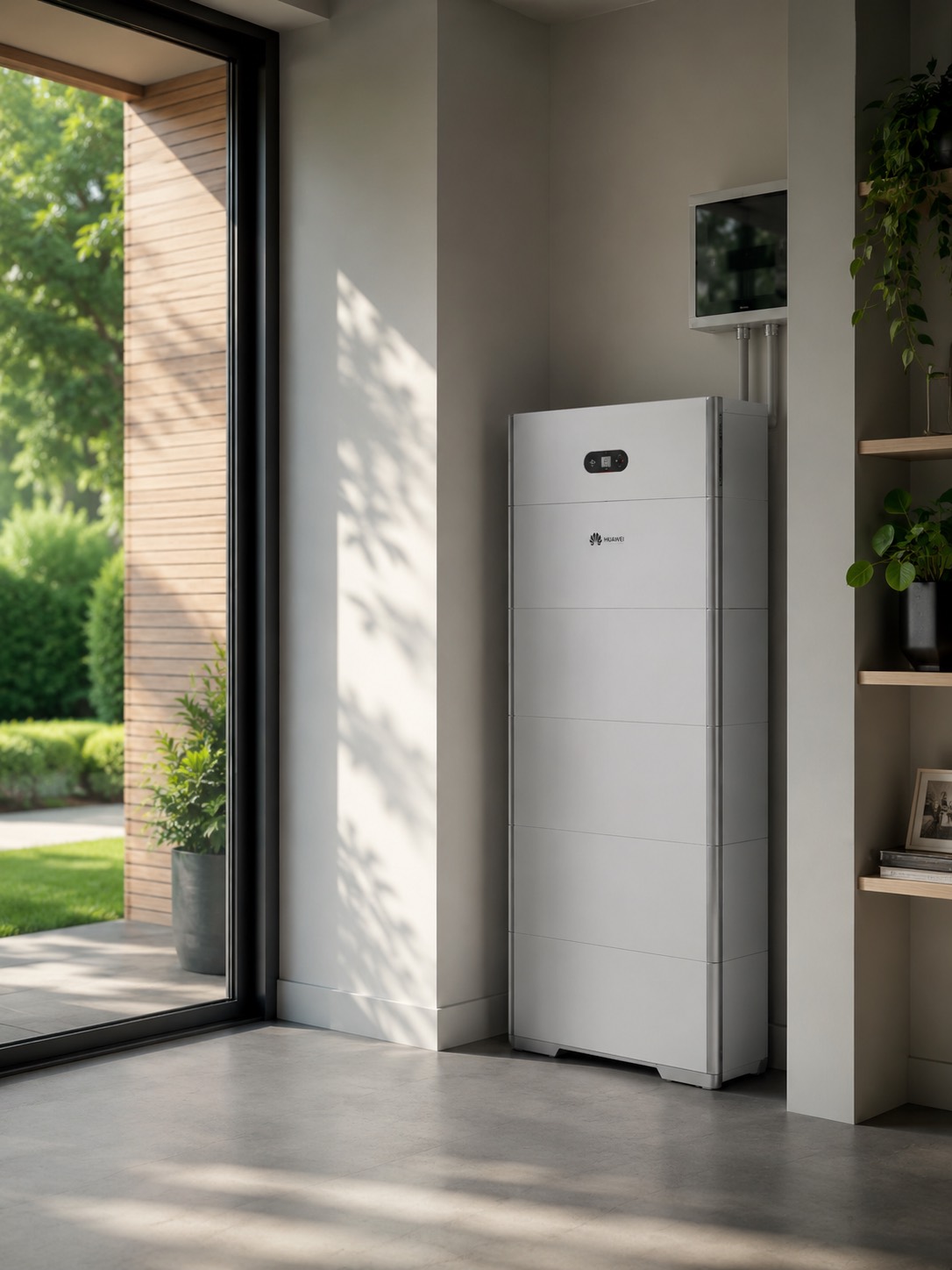 Thuisbatterij installatie in een moderne woning